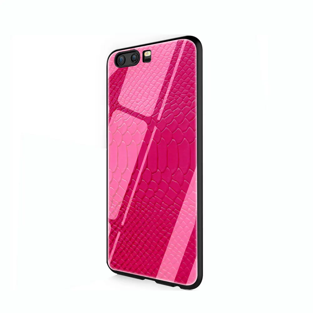 G10 Покрытие из закаленного стекла змеиной кожи чехол для Huawei P10 P20 P30 mate 20 Honor 9 10 Lite Pro 7A 8X P Smart - Цвет: G10
