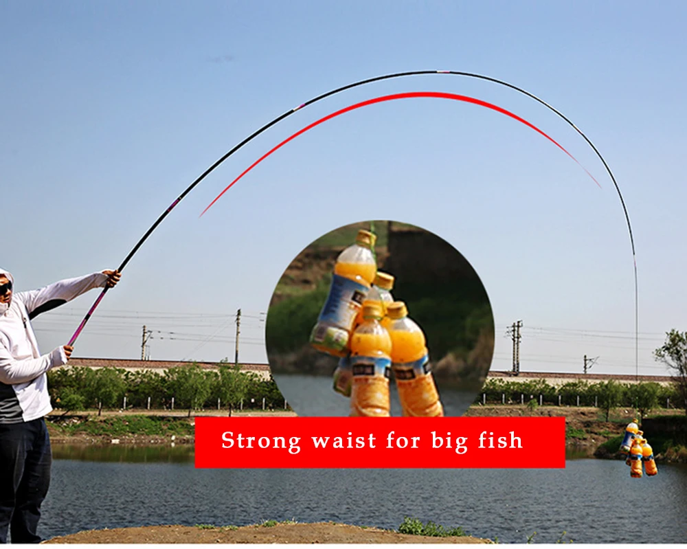 Vara de Pesca Vara de Mão Cheio de Fibra de Carbono m de Comprimento h5 para Carpa Forte Resistência Taiwan Superhard Pólo Ultra-leve 3.6-7.2 8 Forte Resistência Taiwan Vara De Pesca Superhard