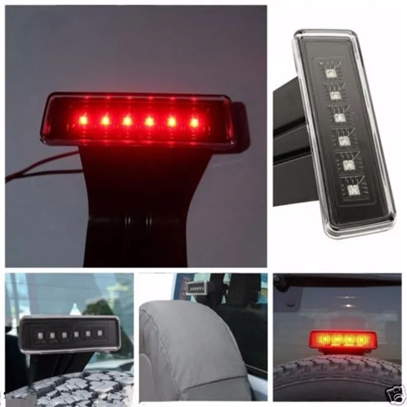 Front Smoked LED Turn Light + Fender Parking Light + 3rd Brake Light for JEEPsd