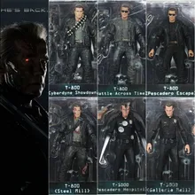 He's Back The Terminator Día del Juicio Final Génesis película T800 T1000 6 * estilo 18cm juguete figura de PVC en miniatura regalo