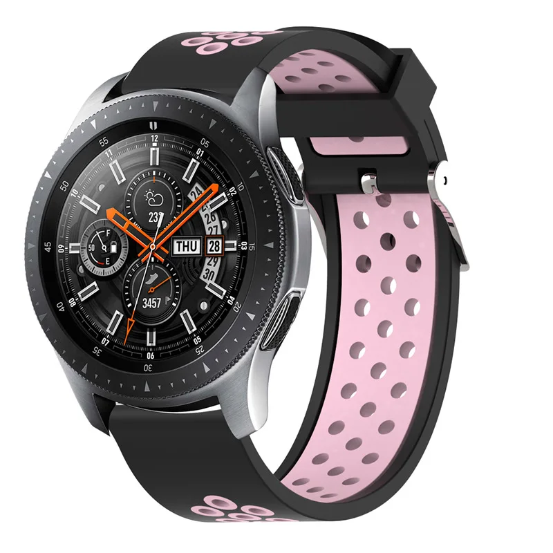 Silicone wristband for Samsung Gear S3 Classic Frontier Galaxy watch 46mm SM-R800 watch bracelet band For Huawei Watch GT active