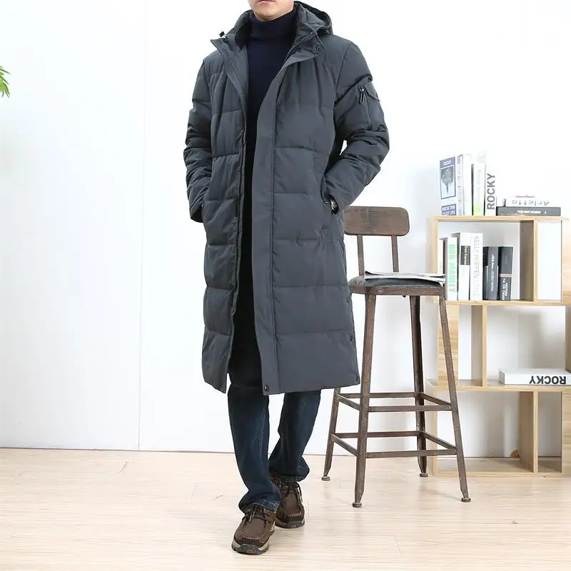 Длинная зимняя куртка размера плюс 8XL 7XL 6XL 5XL, Мужская брендовая одежда, мужское хлопковое весеннее пальто, новинка, высокое качество, Черный пуховик, мужские парки - Цвет: 2