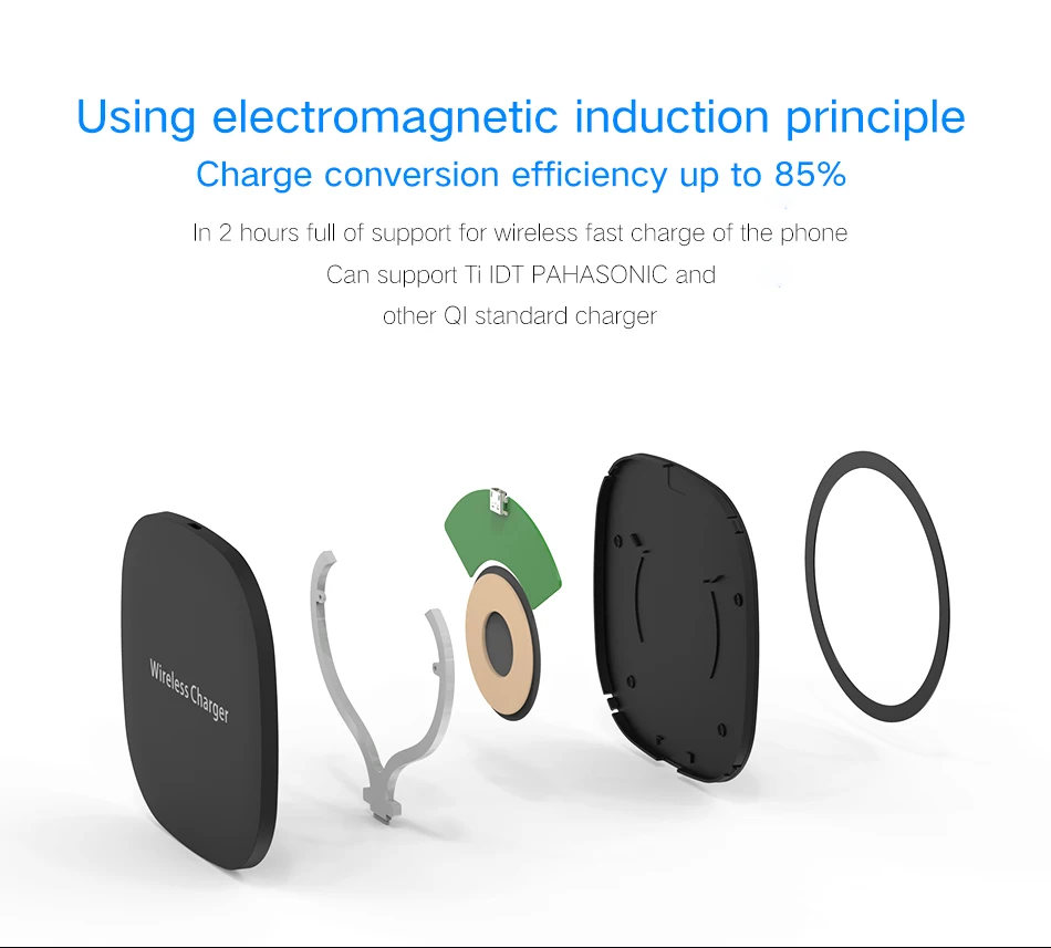 8Wireless Charger for iPhone X 8 Plus Samsung Galaxy S9 S8 Plus S7 S6 Edge Note 4 5 8 Fast Charging Qi Nexus Nokia Sony LG H