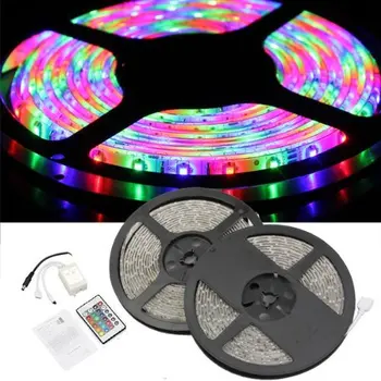 

NFLC-Strip Light RGB SMD 3528 600 LED DC 12V Flexible Waterproof 10M 2x5 Command 24