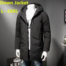 10XL 9XL 8XL 6XL пуховик Для мужчин бренд пальто Для мужчин парка высокое качество Повседневное теплый с капюшоном меховой воротник вниз зима как правило куртки