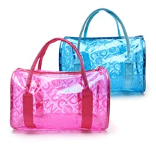 Модная женская водонепроницаемая ПВХ прозрачный косметический пакет портативная, для путешествий, косметическая сумка цветная банная косметичка