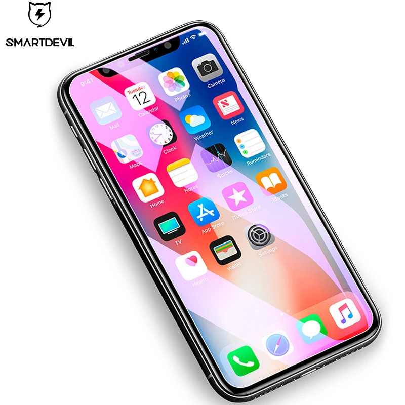 

SmartDevil Screen Protector for iphone X Mobile Phone Anti-Blue Light Tempered Glass Front Protective 2.5D Toughened Film HD