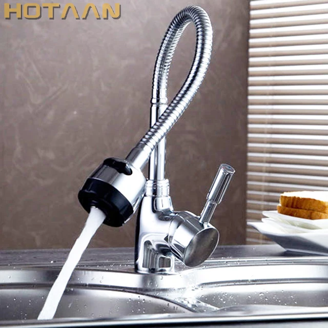 Best Price Free Shipping Solid Brass Kitchen Mixer Cold and Hot Kitchen Tap Single Hole Water Tap Kitchen Faucet torneira cozinha YT-6003