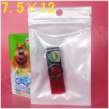 

Wholesale 6000Pcs/Lot 7.5*12cm White/Clear Self Seal Ziplock Package Zipper Lock Storage Bag Plastic Packaging Bag W/ Hang Hole