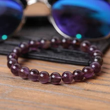 

Purple crystal beads natural stone beaded bracelets wholesale 165 mm-215 mm Handmade men's jewelry Handmade women's jewelry