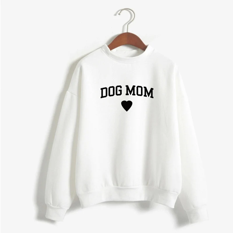 Women'S Sweatshirt Dog Mom Funny Print Pullover Female Sweatshirt Long Sleeve Womens Clothing Autum
