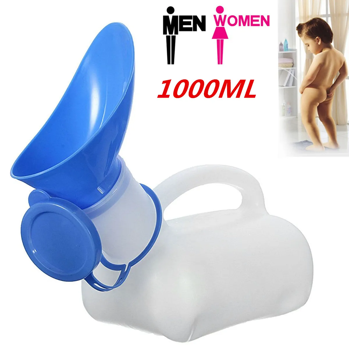 Car Mobile Toilet,Portable Urinal for Camping Outdoor Travel Woman Urine collector,Potty Urinal,Bedpans Pee Bottle with a Lid