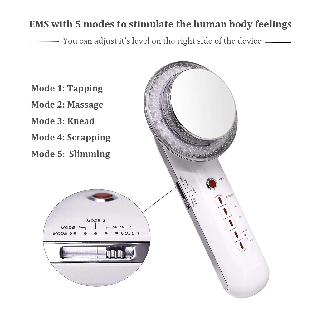 Cavitação Ultra-sonografia Anti Celulite Slimming Body Massager Led Galvânica Ion Terapia Ultra-sônica Máquina 6in1 Ems 6 Acessórios de aparelhos de cuidados pessoais