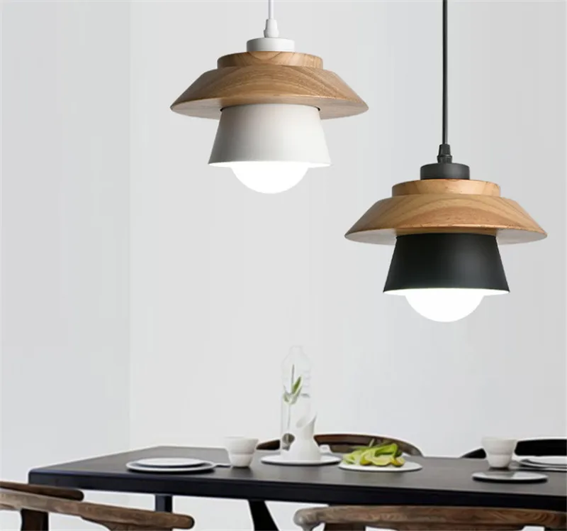 200mm X 120mm Holz Eisen Hut Pendelleuchte Schwarz Weiss Holz Hangeleuchte Mit Wohnzimmer Beleuchtung Home Cafe Shop Dekoration Hanging Lights Wooden Hanging Lightspendant Lamp Aliexpress
