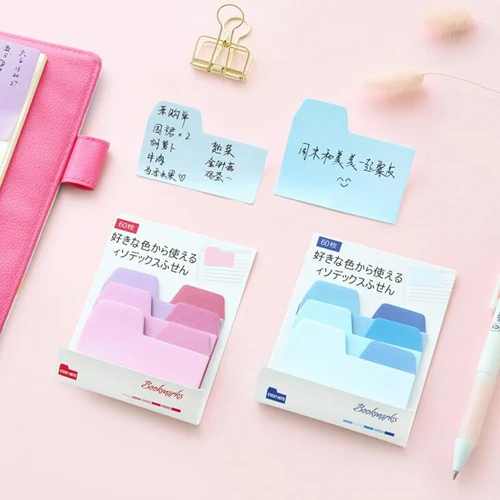 1 шт. разноцветный блокнот Kawaii Канцелярские индексы sticky notes Office escolar School memos принадлежности для студентов(tt-2856