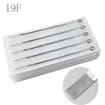 

50PCS Professional Tattoo Needles 19F Curved Tattoo Needles Medical Stainless Steel Material Free Shipping