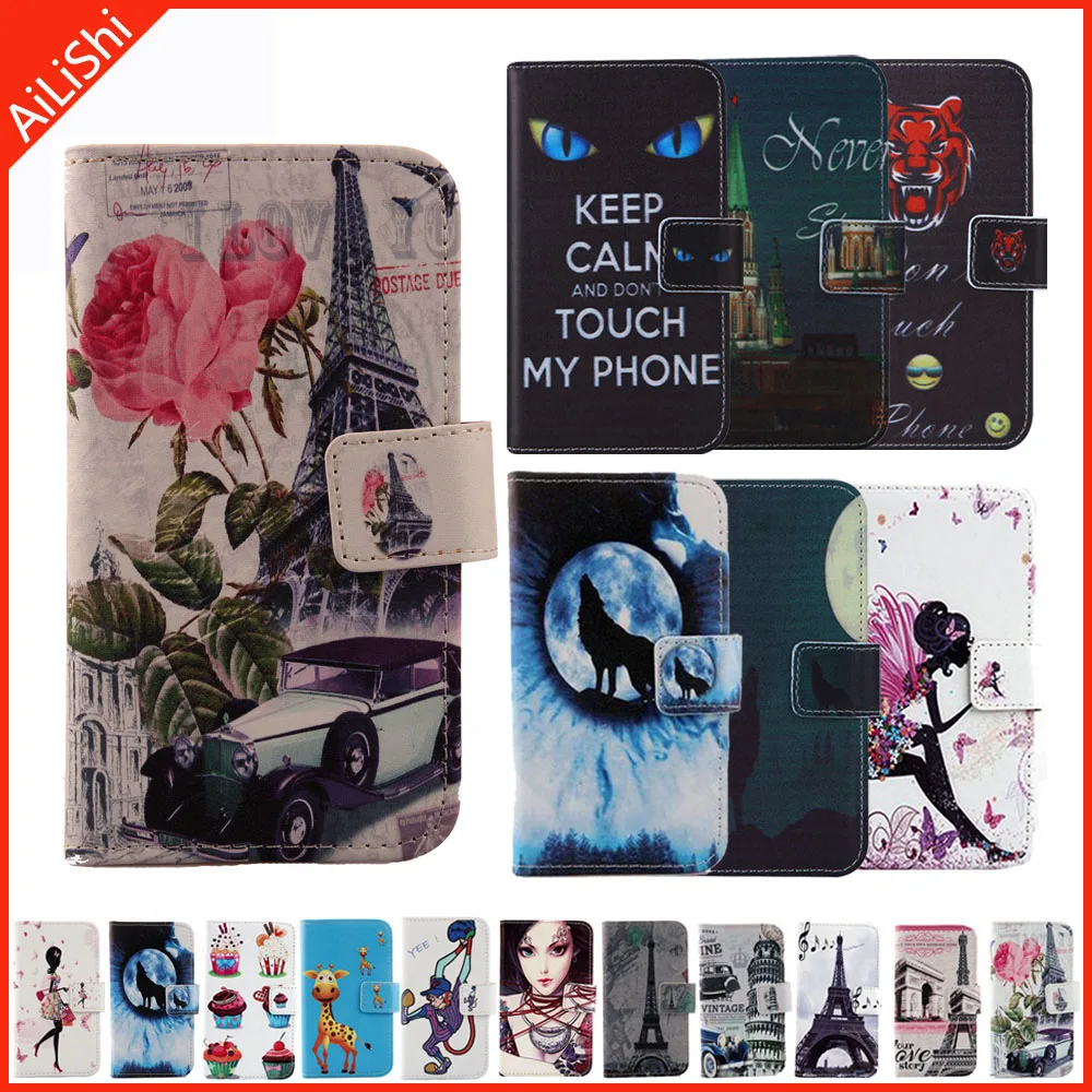 

Fundas PU Flip Book Protect Leather Cover Shell Wallet Etui Skin Case For Alcatel One Touch Idol X 6040 Pop 4 6" Pro 5 6058D U5