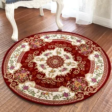 Высокий Европейский круглый ковер дизайн tessel край хлопок площадь ковер для прикроватной гостиной tapetes para Каса сала коврик для гостиной
