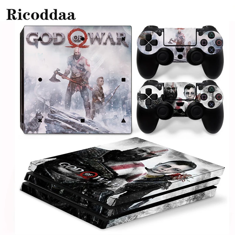 

God of War Body Skin For PS4 Pro Console And Controllers Protective Skin Sticker For Sony Playstation 4 Pro Game Accessory
