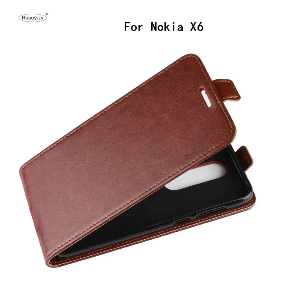 HUDOSSEN для Nokia X6 2018 роскошный кожаный чехол с откидной крышкой аксессуары телефона