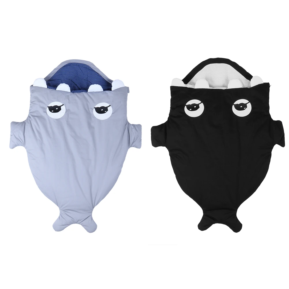 

Thickened Baby Sleeping Bag Nusery Grobag Soft Cartoon Shark Shaped Baby Swaddle Wrap Newborns Envelopes Stroller Sleeping Bag