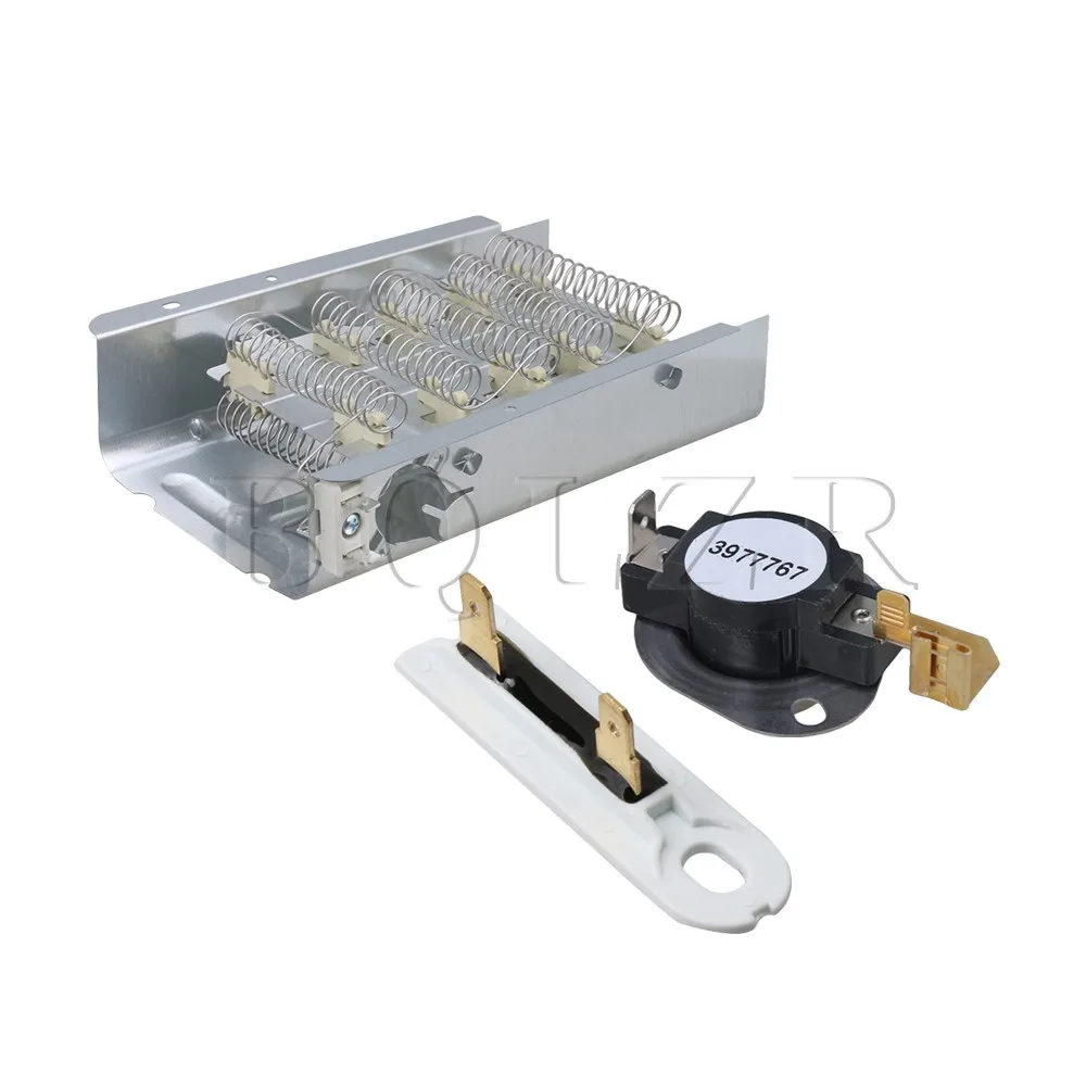 

BQLZR 279838 Dryer Heat Element + WP3977767 Thermostat + WP3392519 Thermal Fuses Dryer Kit Replace ps345113 3403585 ap3132867