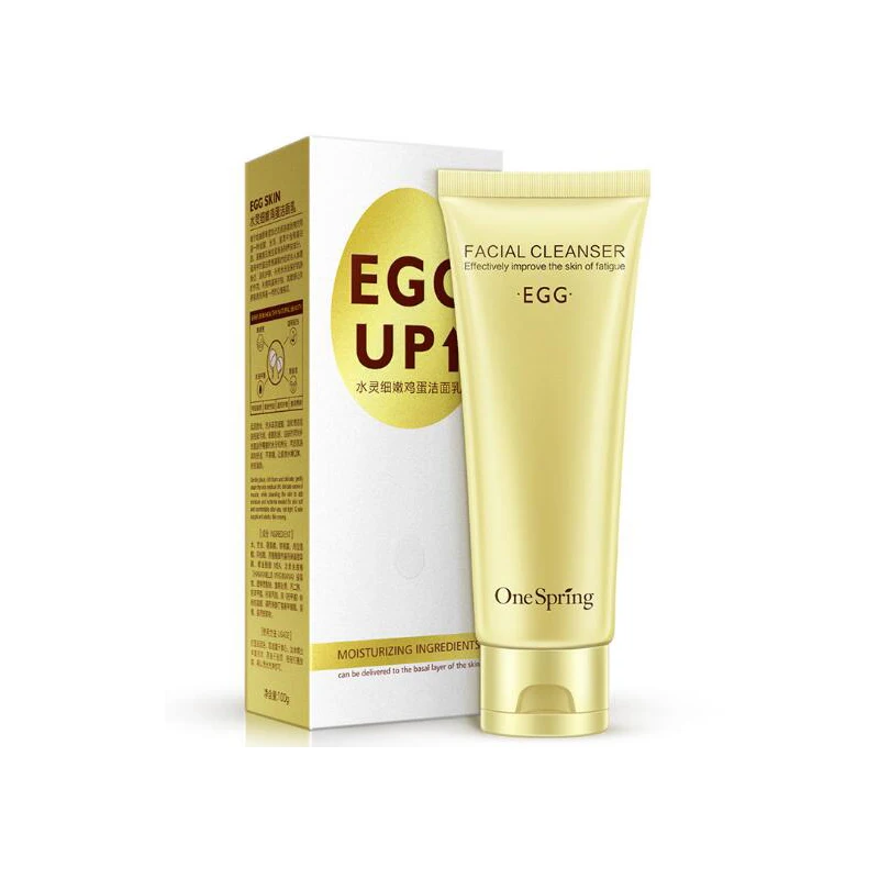 

One Spring Egg Facial Cleanser Egg Extract Rich Foaming Facial Cleansing Moisturizing Oil Control Face Skin Care