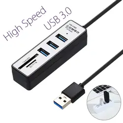 H-Скорость 2 в 1 USB3.1 OTG USB 3,0 концентратор Combo 3 Порты и SD/устройство для считывания с tf-карт передачи Скорость s составляет до 480 Мбит/с небольшой