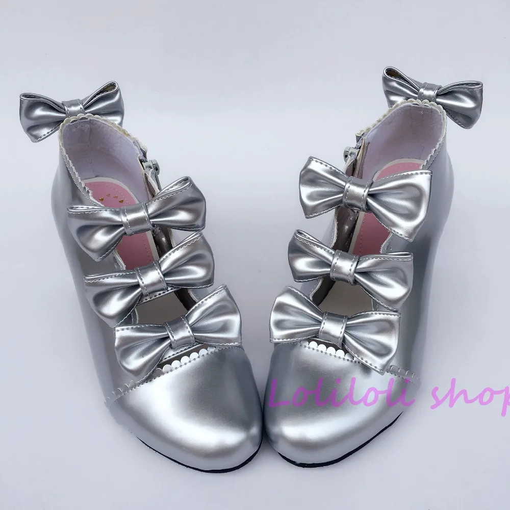 silver bow shoes