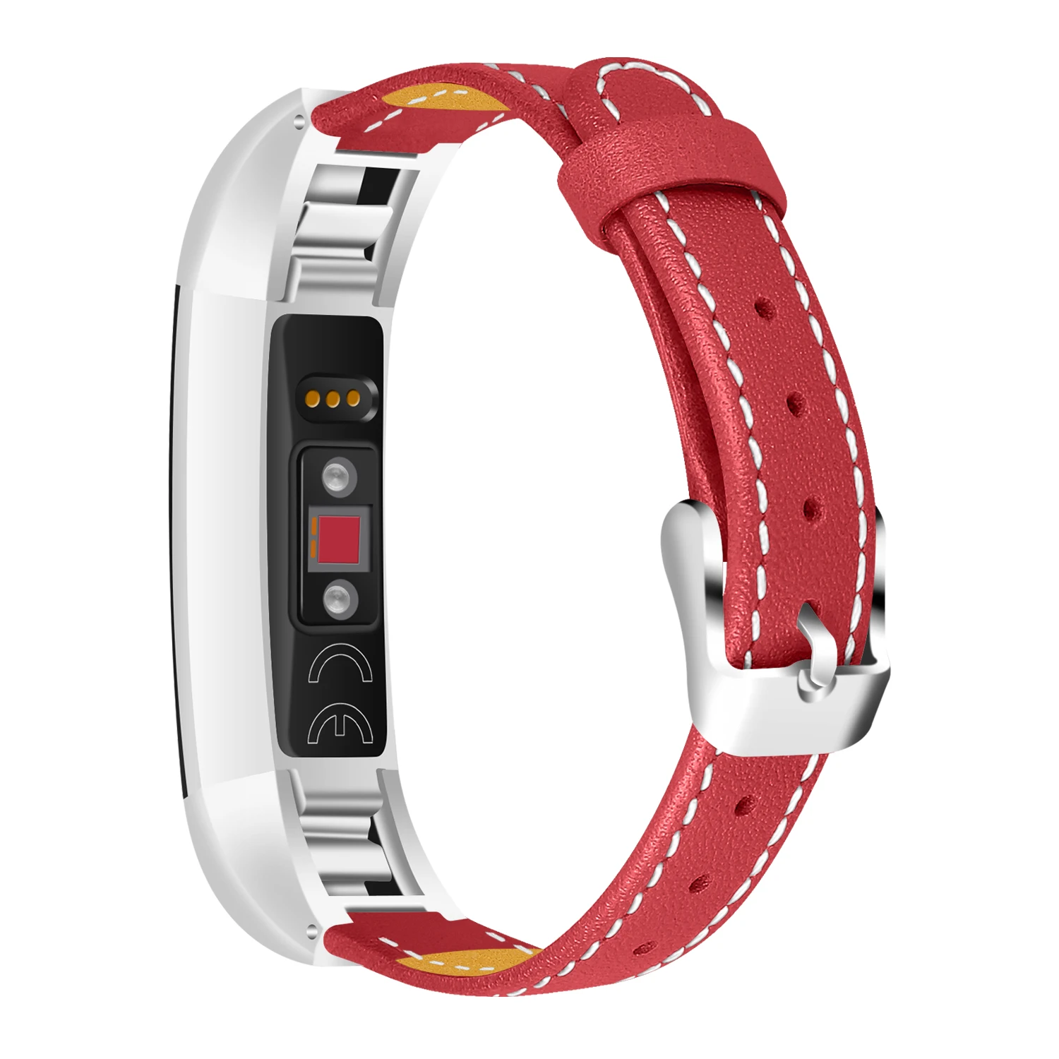 Aliexpress Buy Leather Milanese Stainless steel strap For For Fitbit Alta Alta HR Replacement Bands Joyozy Soft Genuine Leather Wristband with Metal Connectors