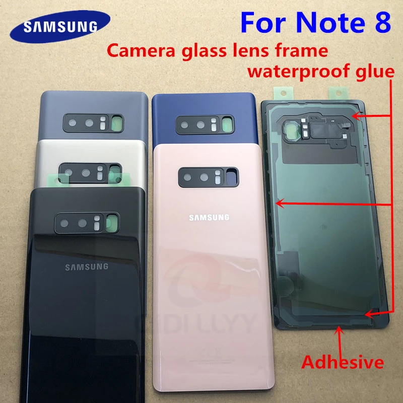 For Galaxy Note 8 N950 N950F N9500 Back Glass Battery Cover Rear Door For SAMSUNG Note 8 Back Glass Cover|Phone Case Covers| - AliExpress