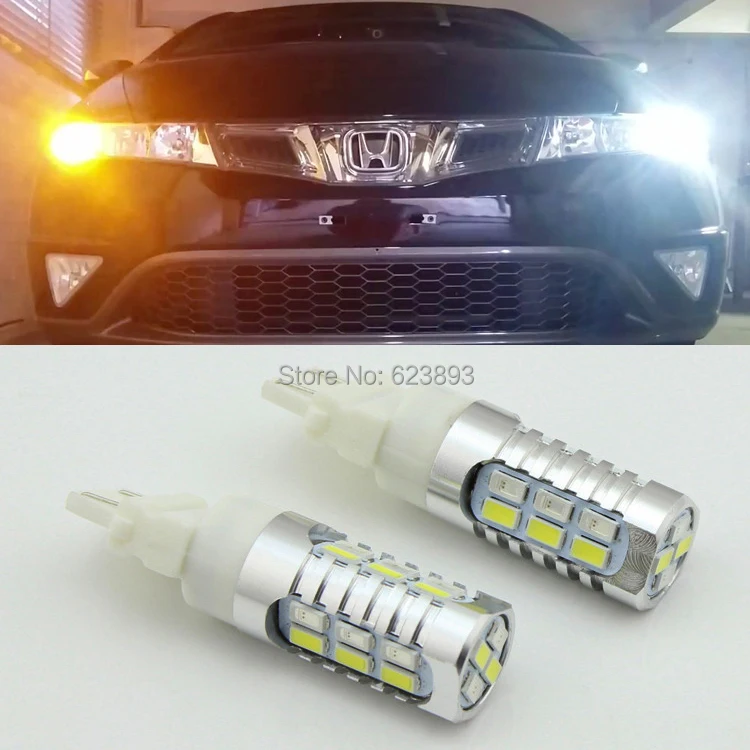

2x Dual Color white / gold yellow Switchback 3157 bright 22 SMD LED car styling DRL Parking Light + front turn signal lamp