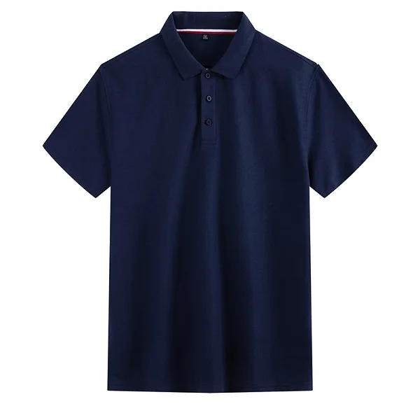 Большие размеры 6XL 7XL 8XL Новая Летняя мужская рубашка поло деловая Повседневная однотонная Мужское поло рубашка с коротким рукавом высококачественные мужские Поло - Цвет: Тёмно-синий