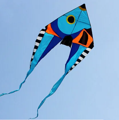 

NEW High Quality Single Line 5.5 M Power Fish Kite With Handle And Line Good Flying