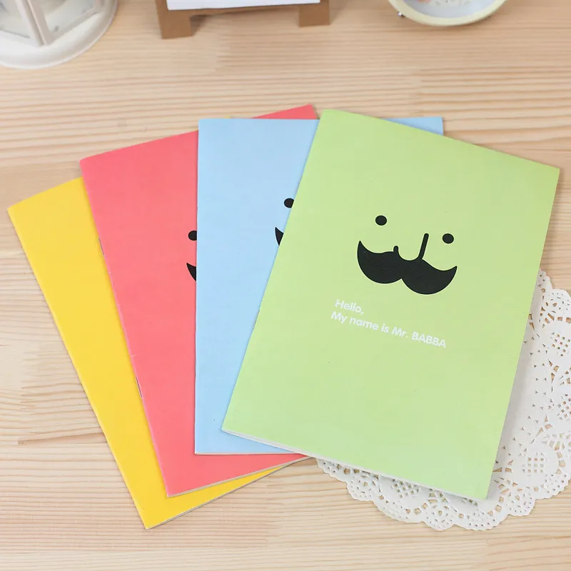 

Cute retro vintage bearded diary notebook a5 paper blank note books korean stationery office school supplies wholesale
