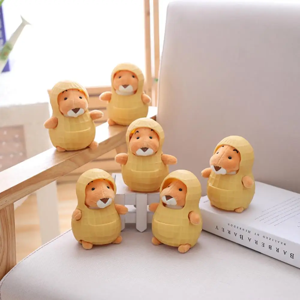 

Kawaii Peanut Rat Detachable Shell Soft Stuffed Doll Home Decor Children Toy