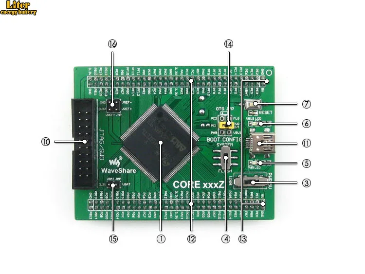 STM32 плата Core103V STM32F103VET6 STM32F103 ARM Cortex-M3 основная для разработки с полным IO