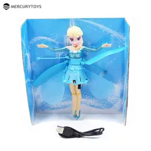MERCURYTOYS Обновления Эльза Индукционная Летающая Фея Toys Дистанционного Управления RC Летающая Принцесса Вертолет toys for girls