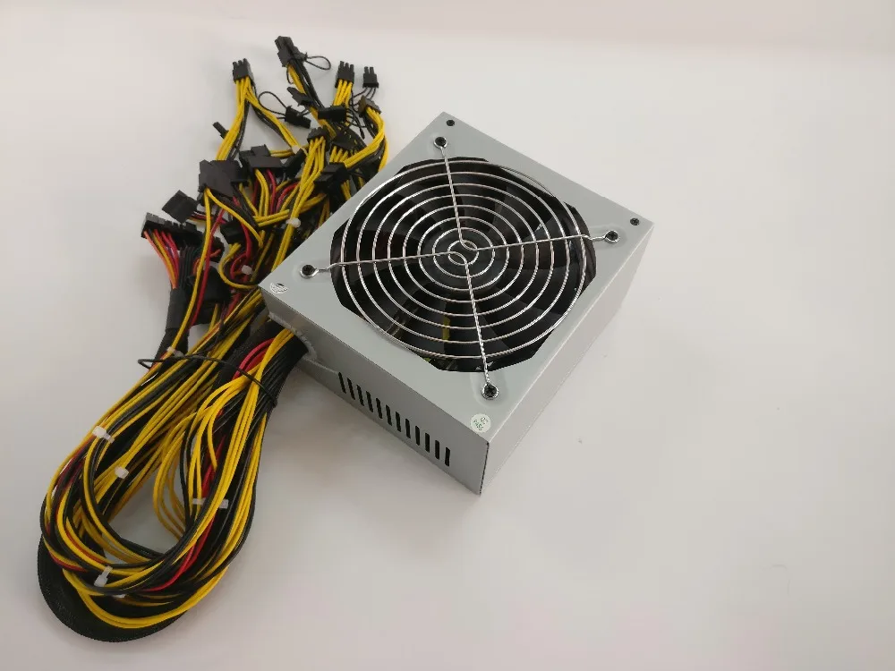 YUNHUI ETH ZCASH SC MINER Gold POWER 1800 Вт BTC источник питания для RX 470/570 RX480/580 6 GPU карт