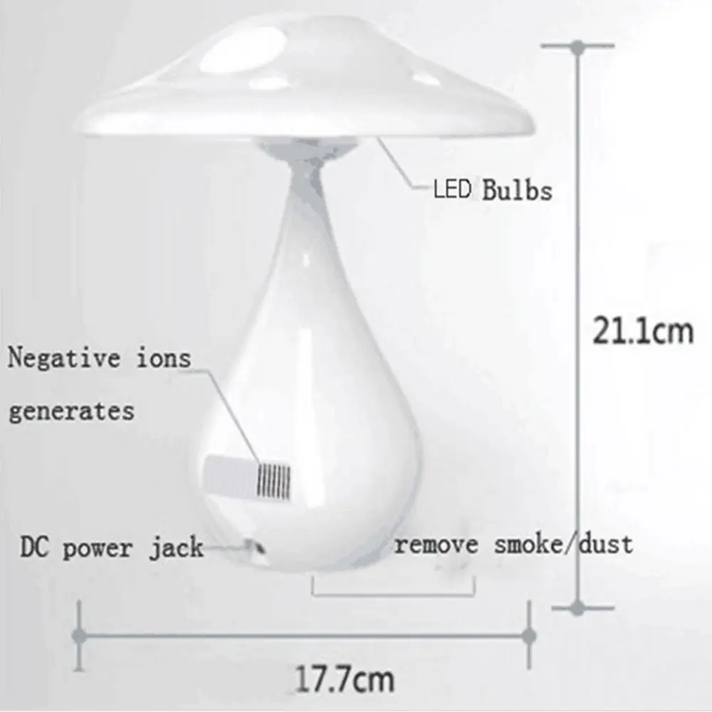 Гриб очиститель воздуха Настольная лампа USB Перезаряжаемый сенсорный датчик светодиодный очиститель света