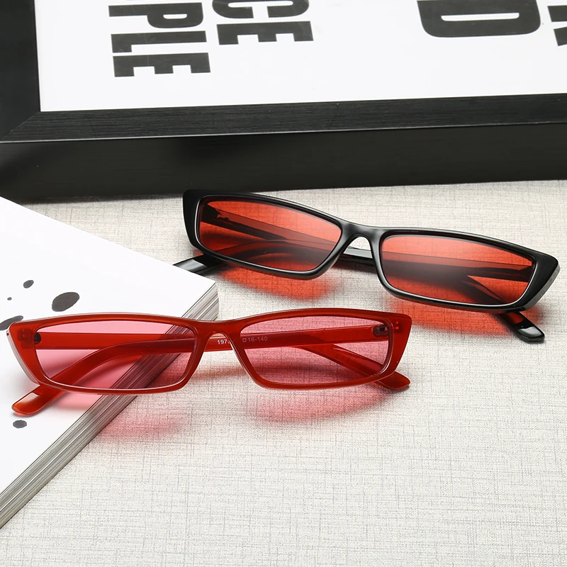 Сова город винтажные прямоугольные солнцезащитные очки для женщин брендовая дизайнерская маленькая оправа солнцезащитные очки ретро черные очки узкие очки оттенки