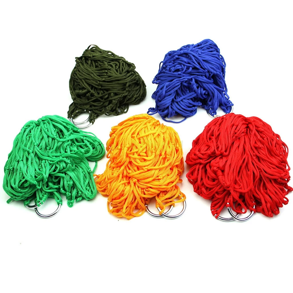 

Portable Nylon Hammock Hanging Mesh Sleeping Bed Swing Outdoor Travel Camping
