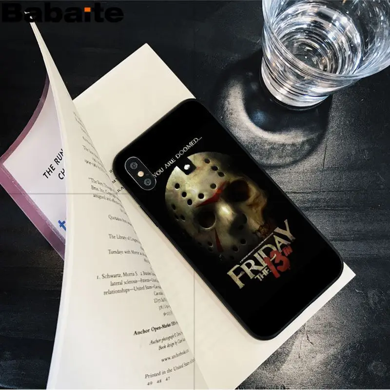 Черный чехол для телефона Jason вурхесская пятница 13 го из ТПУ iPhone 8 7 6 6S Plus X XS MAX 5 5S SE