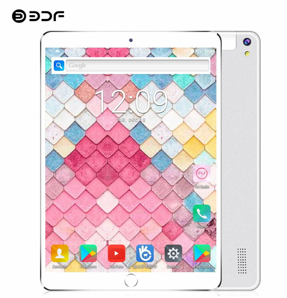  BDF New 10.1 Inch Tablet Pc Octa Core 1920*1200 IPS Android 7.0 4GB RAM 64GB ROM 3G Phone Call Dual