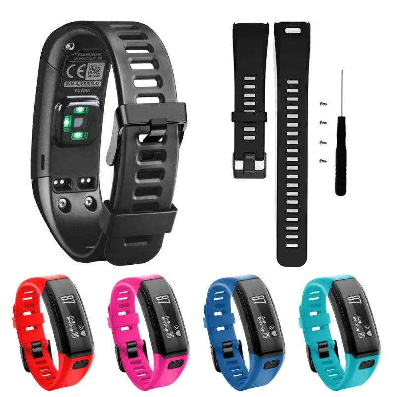 

LANDFOX New Replacement Soft Silicone Bracelet Strap WristBand For Garmin Vivosmart HR size can be adjusted comfortable wear