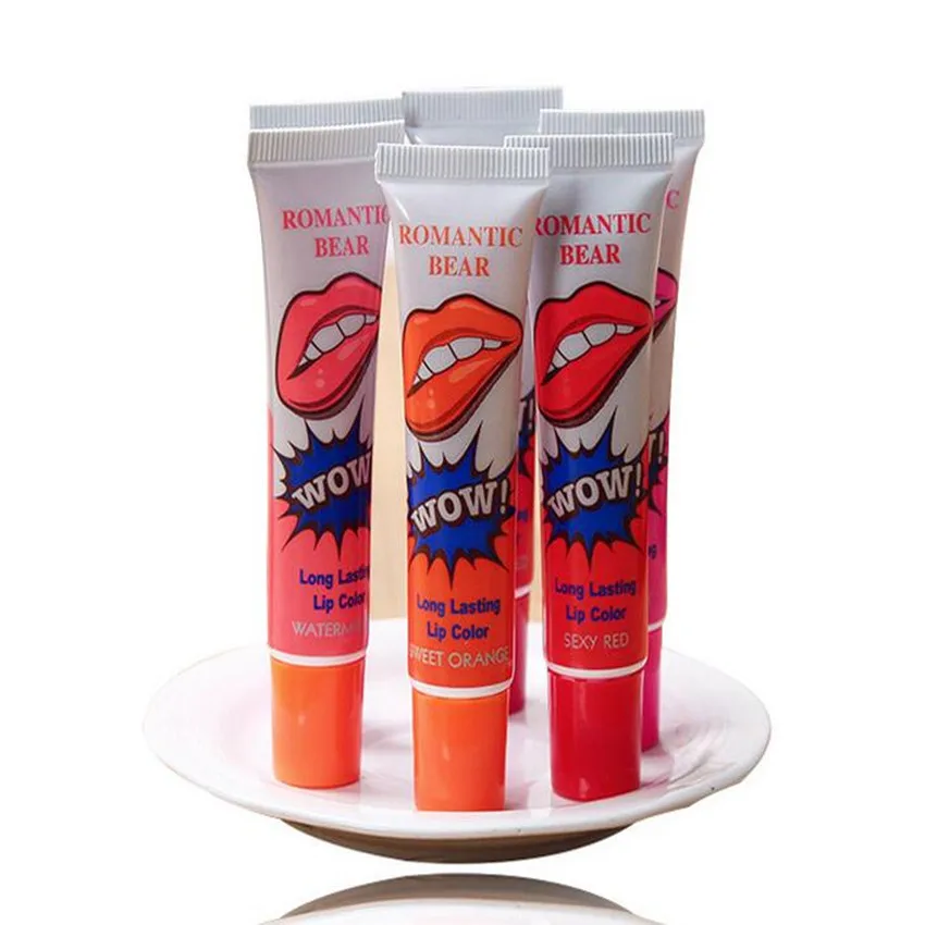 

20% 6pcs/lot Romantic Bear Labial Mate Hot Lip Tatoo Batom Makeup Liquid Lipstick Long Lasting Waterproof Pintalabios smrp