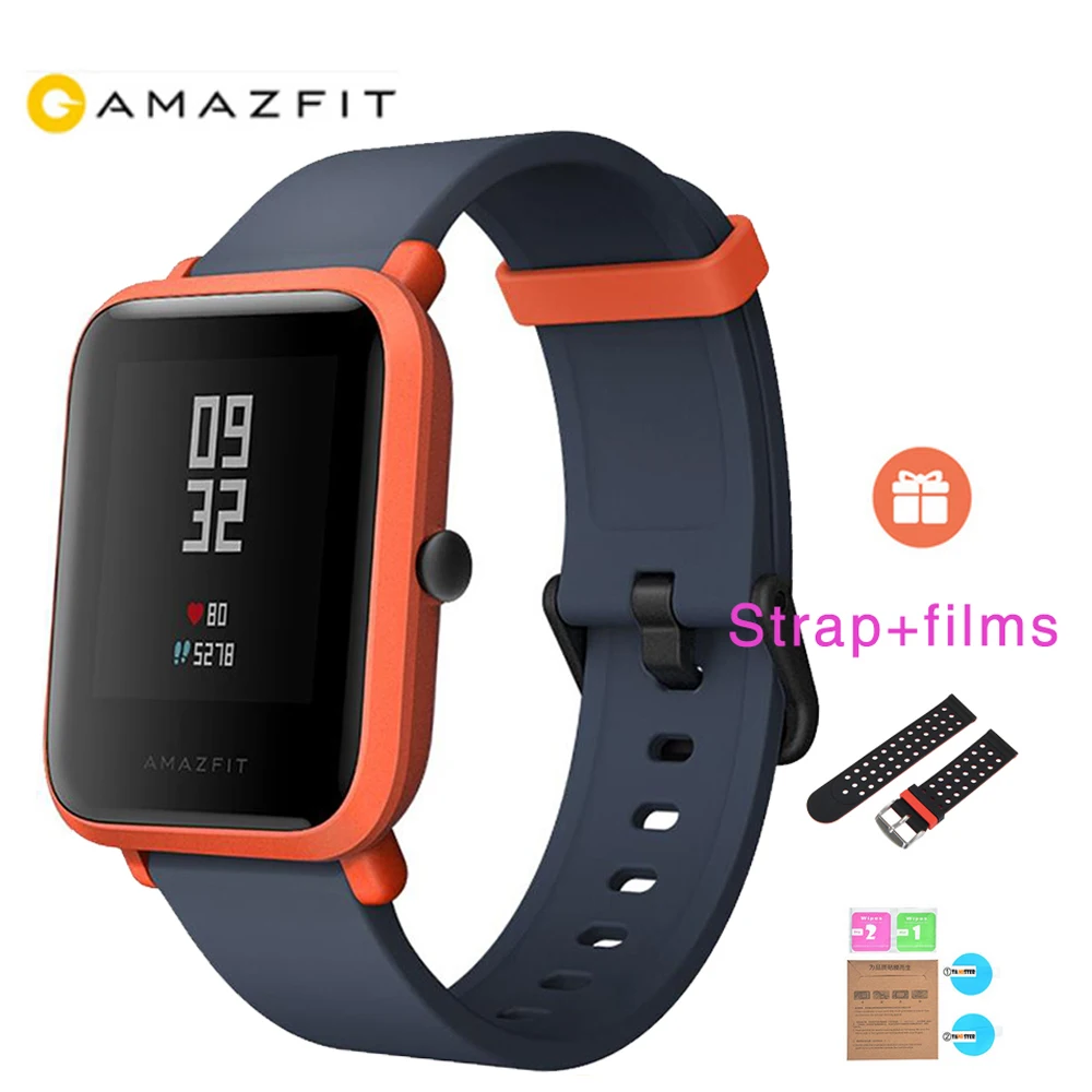 Глобальная версия 1 год гарантии Huami Amazfit Bip мужские IP68 Водонепроницаемые WiFi умные