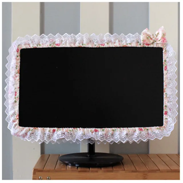 Lace fabric computer border cover display screen dust cover with