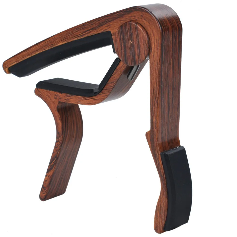 

Wood Color Aluminum Alloy Guitar Capo Personality Transpose Bass Violin Ukulele Capo Easy And Quick Transfer
