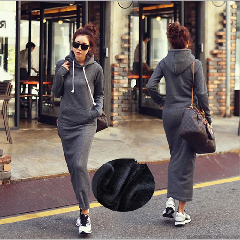 

Add velvet dress in the autumn and winter of 2015 hot style dress Women's wear warm fleece hip dress dress pack